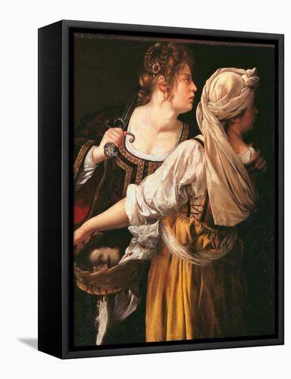 Judith and Her Maidservant (Judith with Holofernes Head)-Artemisia Gentileschi-Framed Premier Image Canvas