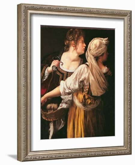 Judith and Her Maidservant (Judith with Holofernes Head)-Artemisia Gentileschi-Framed Giclee Print