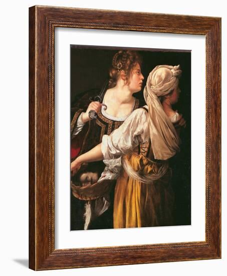 Judith and Her Maidservant (Judith with Holofernes Head)-Artemisia Gentileschi-Framed Giclee Print