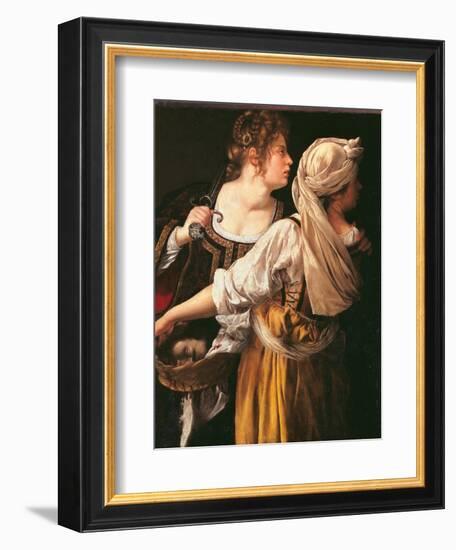 Judith and Her Maidservant (Judith with Holofernes Head)-Artemisia Gentileschi-Framed Giclee Print