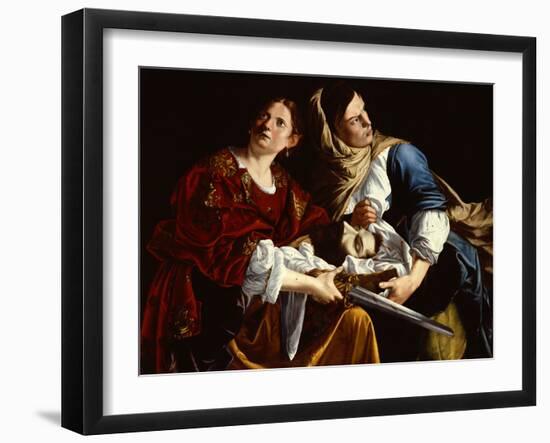 Judith and her Maidservant with the Head of Holofernes-Artemisia Gentileschi-Framed Giclee Print