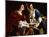 Judith and her Maidservant with the Head of Holofernes-Artemisia Gentileschi-Mounted Giclee Print