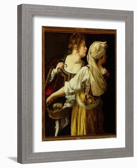 Judith and Her Servant-Artemisia Gentileschi-Framed Giclee Print