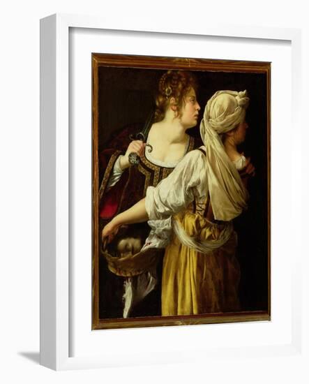 Judith and Her Servant-Artemisia Gentileschi-Framed Giclee Print