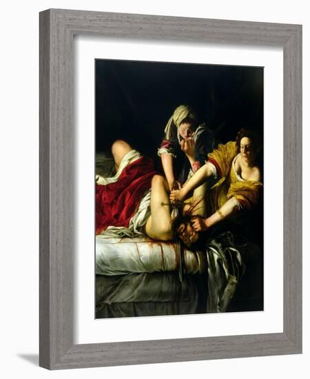 Judith and Holofernes, 1612-21-Artemisia Gentileschi-Framed Giclee Print