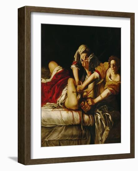 Judith and Holofernes, Around 1620-Artemisia Gentileschi-Framed Premium Giclee Print