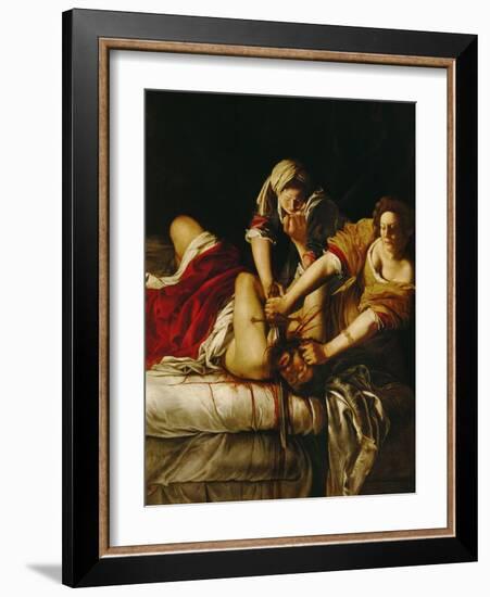 Judith and Holofernes, Around 1620-Artemisia Gentileschi-Framed Premium Giclee Print