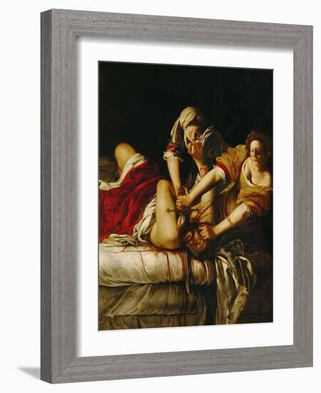 Judith and Holofernes, Around 1620-Artemisia Gentileschi-Framed Giclee Print