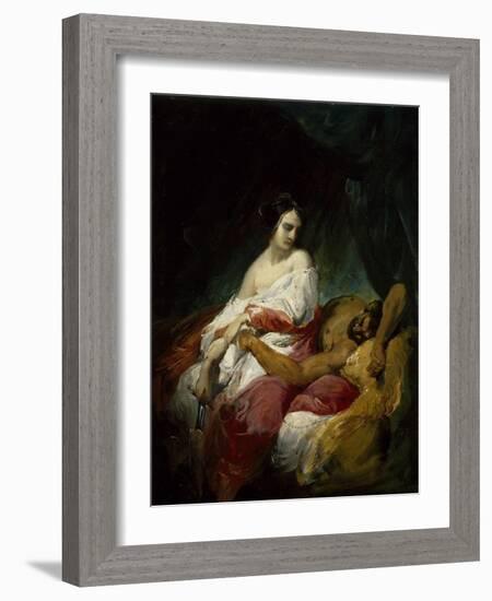 Judith and Holofernes, C.1830 (Oil on Canvas)-Emile Jean Horace Vernet-Framed Giclee Print