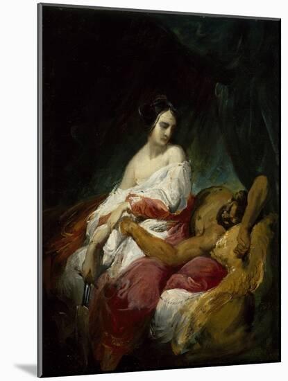 Judith and Holofernes, C.1830 (Oil on Canvas)-Emile Jean Horace Vernet-Mounted Giclee Print