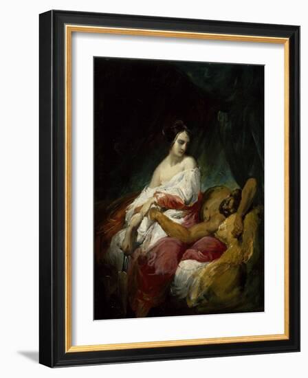 Judith and Holofernes, C.1830 (Oil on Canvas)-Emile Jean Horace Vernet-Framed Giclee Print