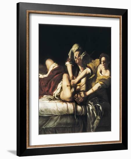 Judith and Holofernes-Artemisia Gentileschi-Framed Art Print