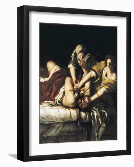 Judith and Holofernes-Artemisia Gentileschi-Framed Art Print