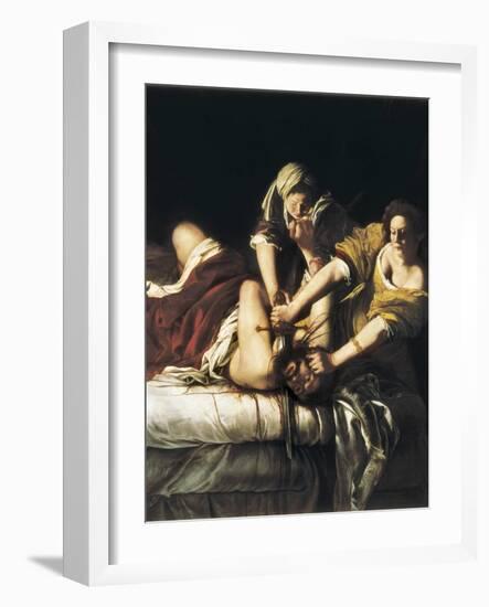 Judith and Holofernes-Artemisia Gentileschi-Framed Art Print