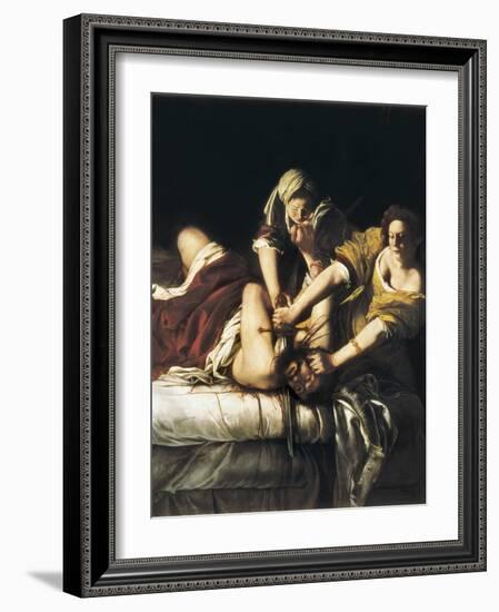 Judith and Holofernes-Artemisia Gentileschi-Framed Art Print