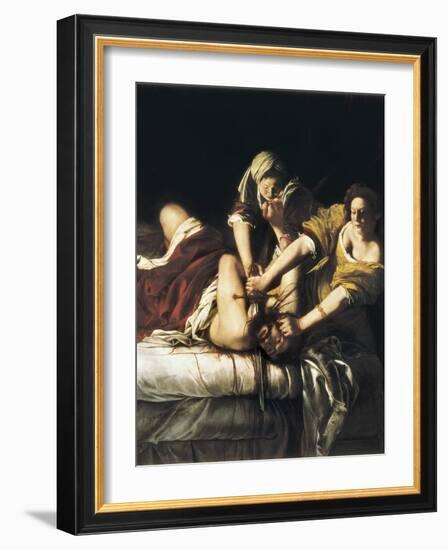 Judith and Holofernes-Artemisia Gentileschi-Framed Art Print