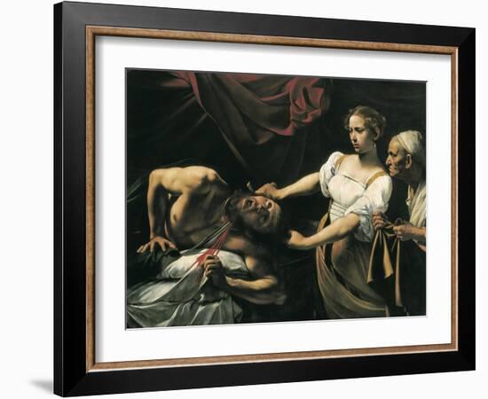 Judith and Holofernes-Caravaggio-Framed Art Print