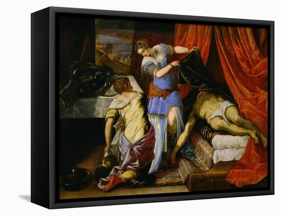 Judith and Holofernes-Jacopo Robusti Tintoretto-Framed Premier Image Canvas