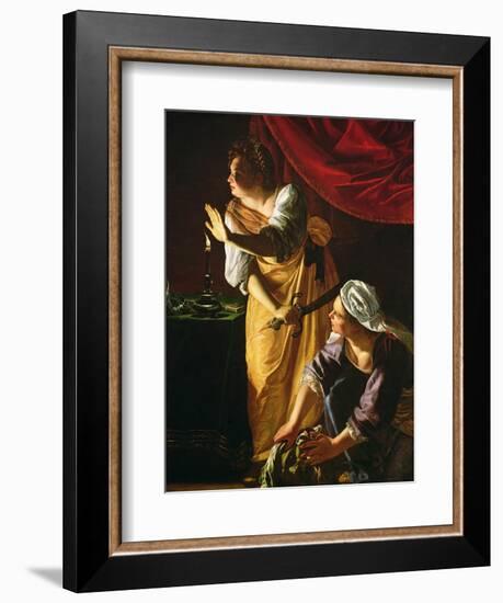 Judith and Maidservant with the Head of Holofernes, c.1625-Artemisia Gentileschi-Framed Giclee Print