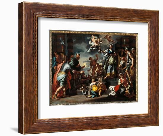 Judith and the Head of Holofernes (Painting, 18Th Century)-Francesco Solimena-Framed Giclee Print