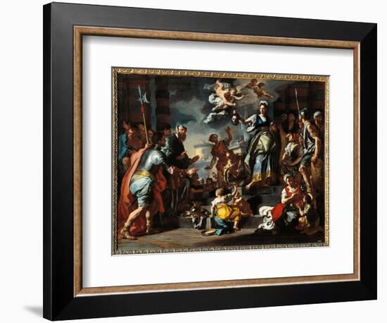 Judith and the Head of Holofernes (Painting, 18Th Century)-Francesco Solimena-Framed Giclee Print
