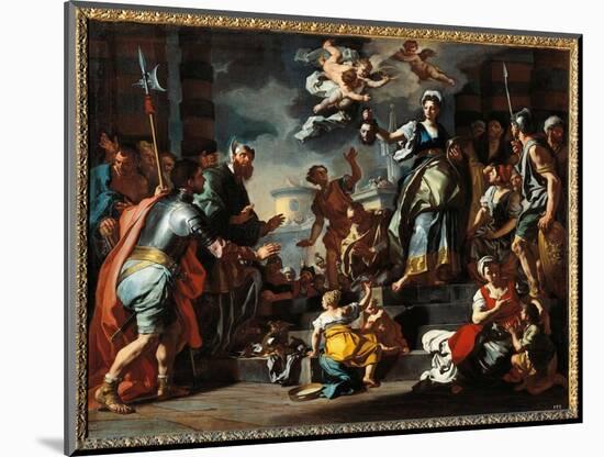 Judith and the Head of Holofernes (Painting, 18Th Century)-Francesco Solimena-Mounted Giclee Print