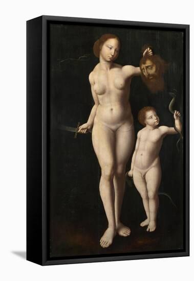 Judith and the Infant Hercules, C. 1525-Meister der Mansi-Magdalena-Framed Premier Image Canvas