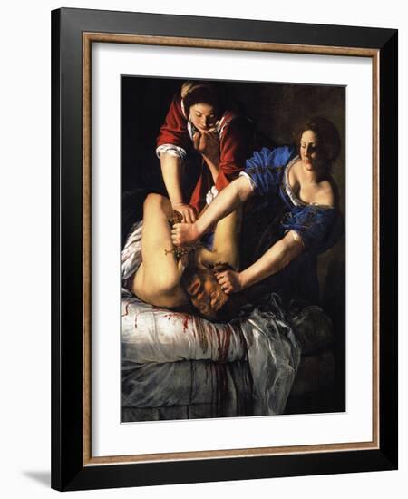 Judith Beheading Holofernes-Artemisia Gentileschi-Framed Premium Giclee Print