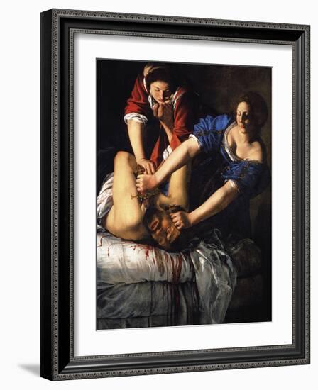 Judith Beheading Holofernes-Artemisia Gentileschi-Framed Premium Giclee Print