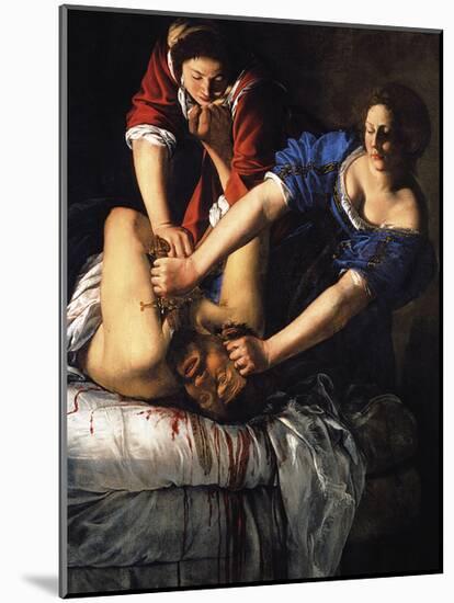 Judith Beheading Holofernes-Artemisia Gentileschi-Mounted Premium Giclee Print