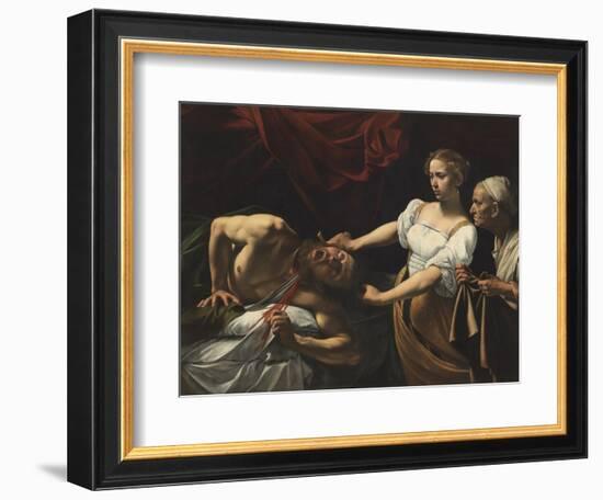 Judith Beheading Holofernes-Caravaggio-Framed Art Print