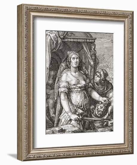 Judith Beheading the Assyrian General Holofernes-null-Framed Giclee Print