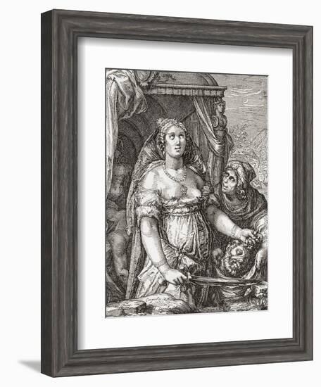 Judith Beheading the Assyrian General Holofernes-null-Framed Giclee Print