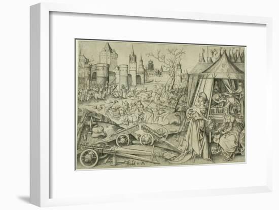 Judith, C.1495 (Engraving on Ivory Laid Paper)-Israhel van, the younger Meckenem-Framed Giclee Print