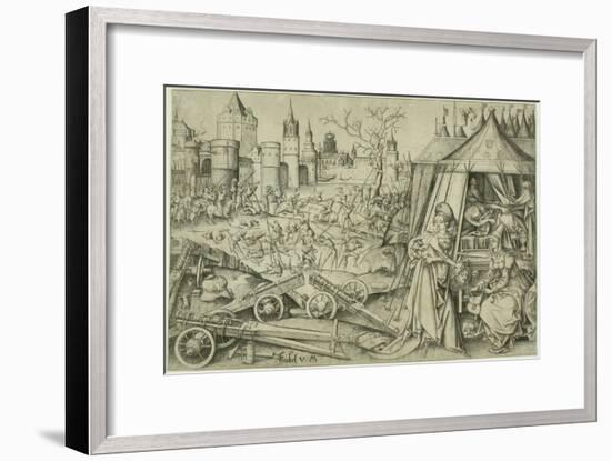 Judith, C.1495 (Engraving on Ivory Laid Paper)-Israhel van, the younger Meckenem-Framed Giclee Print