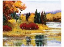 Yellow Sky over the Lake-Judith D'Agostino-Stretched Canvas