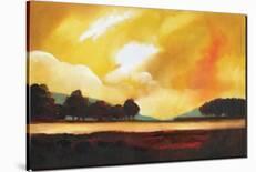 Yellow Sky over the Lake-Judith D'Agostino-Stretched Canvas