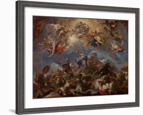 Judith Displaying the Head of Holofernes, 1703-04-Luca Giordano-Framed Giclee Print