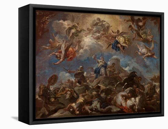 Judith Displaying the Head of Holofernes, 1703-04-Luca Giordano-Framed Premier Image Canvas