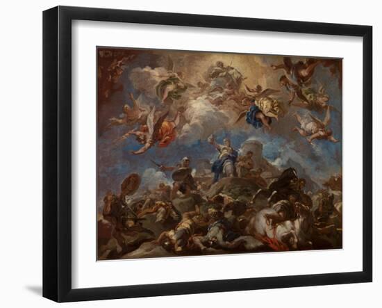 Judith Displaying the Head of Holofernes, 1703-04-Luca Giordano-Framed Giclee Print