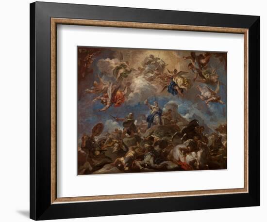 Judith Displaying the Head of Holofernes, 1703-04-Luca Giordano-Framed Giclee Print