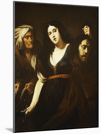 Judith Holding the Head of Holofernes, Accompanied by a Maidservant, C.1625-30-Andrea Vaccaro-Mounted Giclee Print