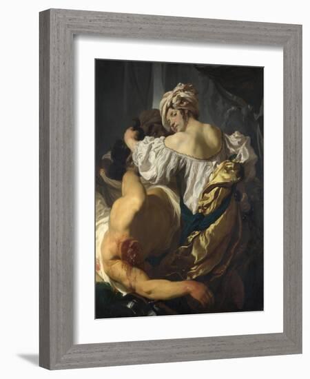 Judith in the Tent of Holofernes, C. 1622-Johann Liss-Framed Giclee Print