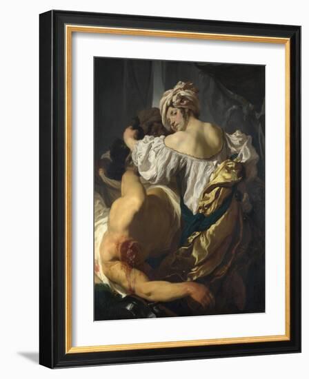 Judith in the Tent of Holofernes, C. 1622-Johann Liss-Framed Giclee Print