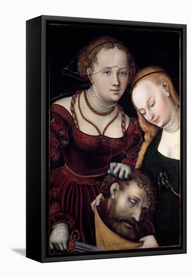 Judith with a Maid and the Head of Holofernes, 1530 (Painting)-Lucas the Elder Cranach-Framed Premier Image Canvas