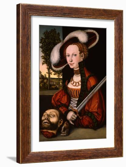 Judith with the Head of Holofernes, C.1530-Lucas Cranach the Elder-Framed Giclee Print