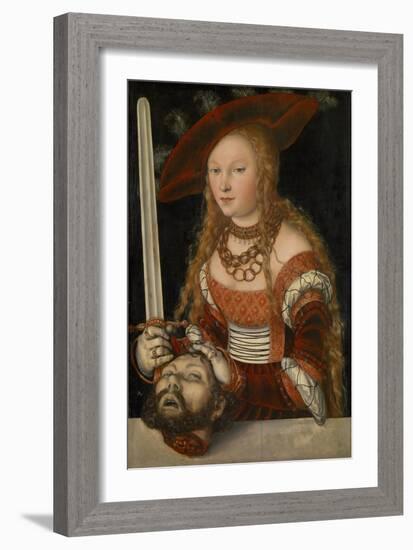 Judith with the Head of Holofernes, Ca 1530-Lucas Cranach the Elder-Framed Giclee Print