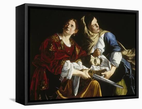 Judith with the Head of Holofernes-Artemisia Gentileschi-Framed Premier Image Canvas