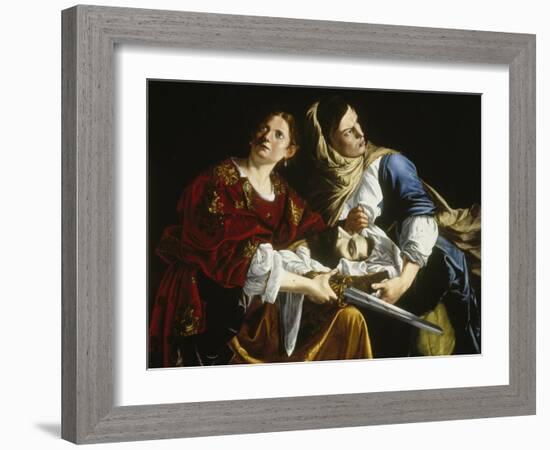 Judith with the Head of Holofernes-Artemisia Gentileschi-Framed Giclee Print