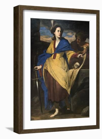 Judith with the Head of Holofernes-Massimo Stanzione-Framed Art Print